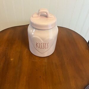 Pink Ceramic Kisses Jar